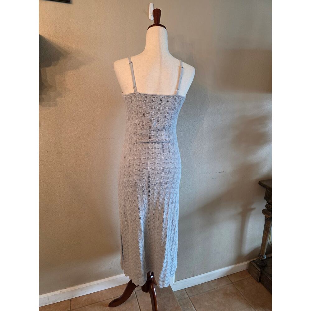 Hollister Women's Knit Midi Dress SZ Large Cotton Cottagecore Fairycore Coquette - Picture 3 of 9